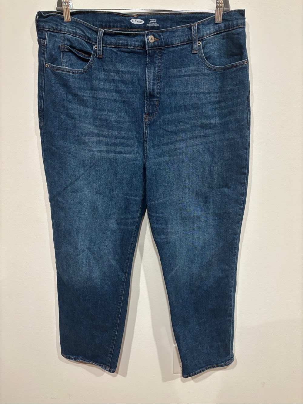 Old Navy 99% cotton Sky High Straight Dark Wash Denim Jeans - Women’s 18